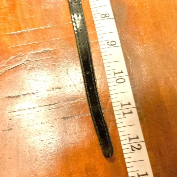 Pet Collar Custom X small Black Patent 12” with sliding adornments - Picture 5 of 7